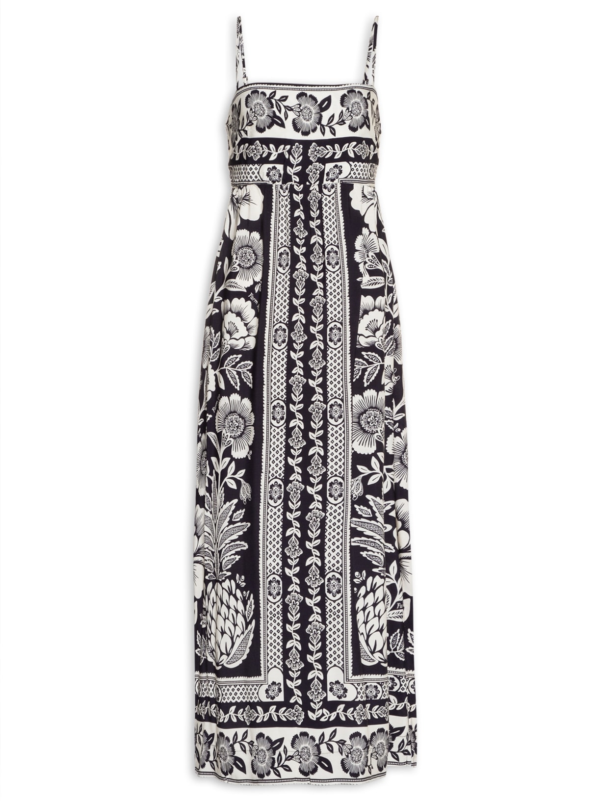 Vestido Longo Jardim Romance - Preto