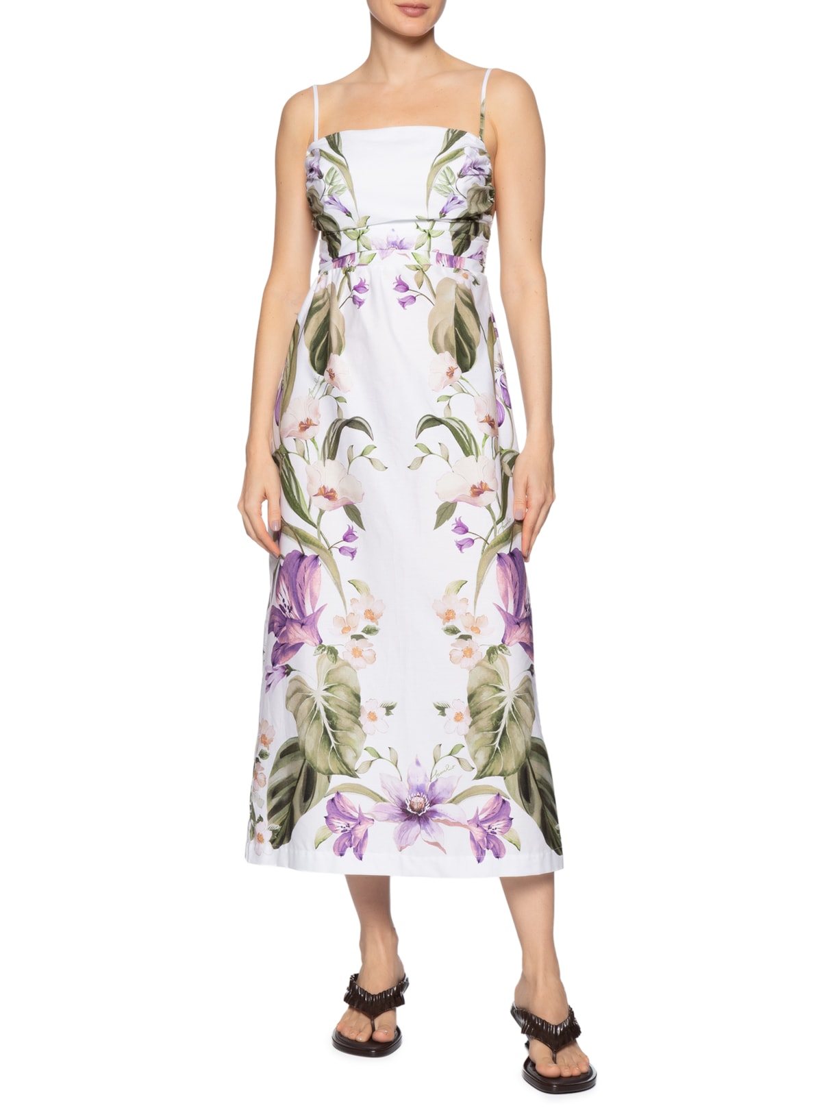 Vestido Longo Jardim Sereno Branco Farm