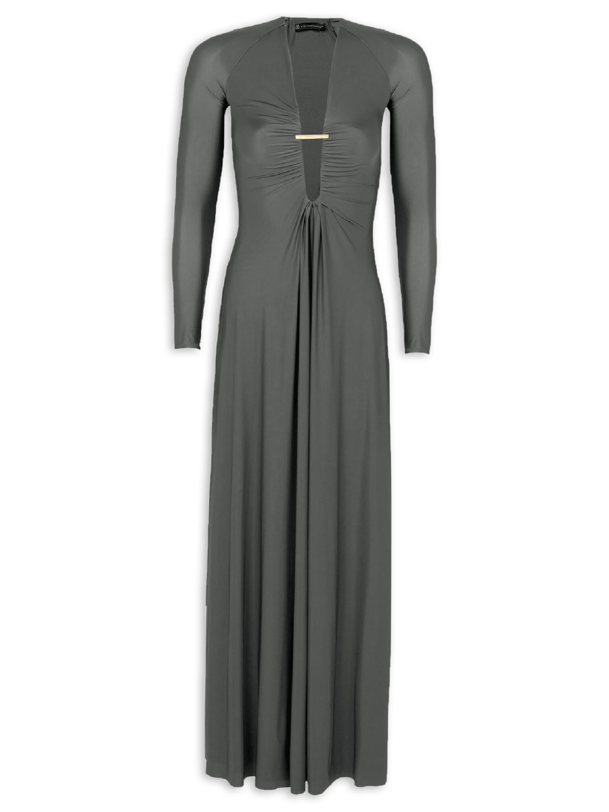 Vestido Longo Joanne Det - Cinza