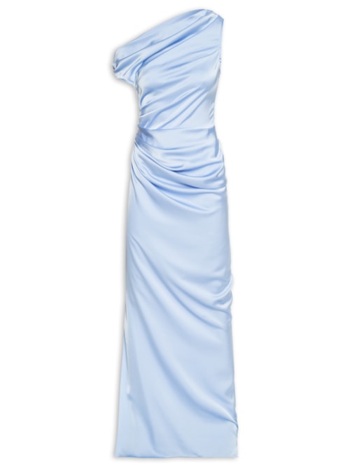 Vestido Longo Kate Decote Regular - Azul