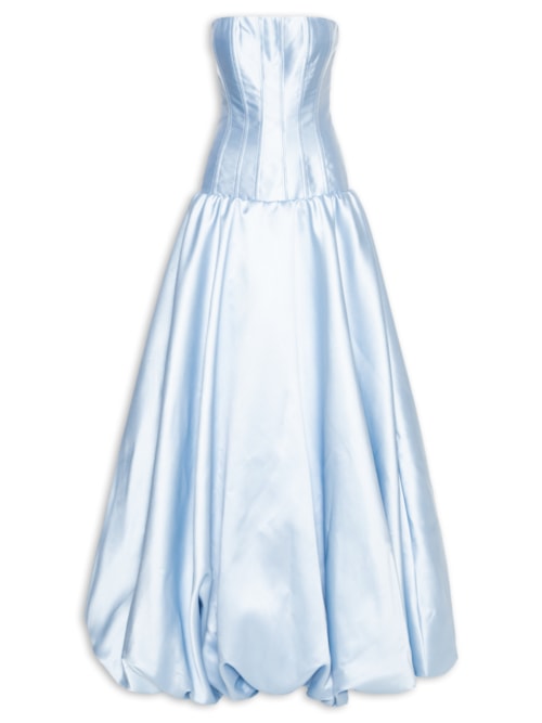 Vestido Longo Kendal Cintura Baixa - Azul
