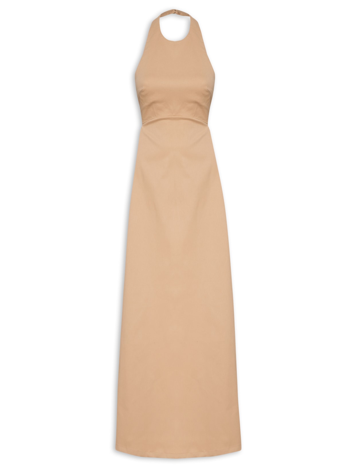 Vestido Longo Laço Costas - Bege