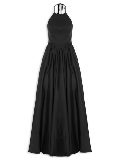 Vestido Longo Lais Tricoline – Preto