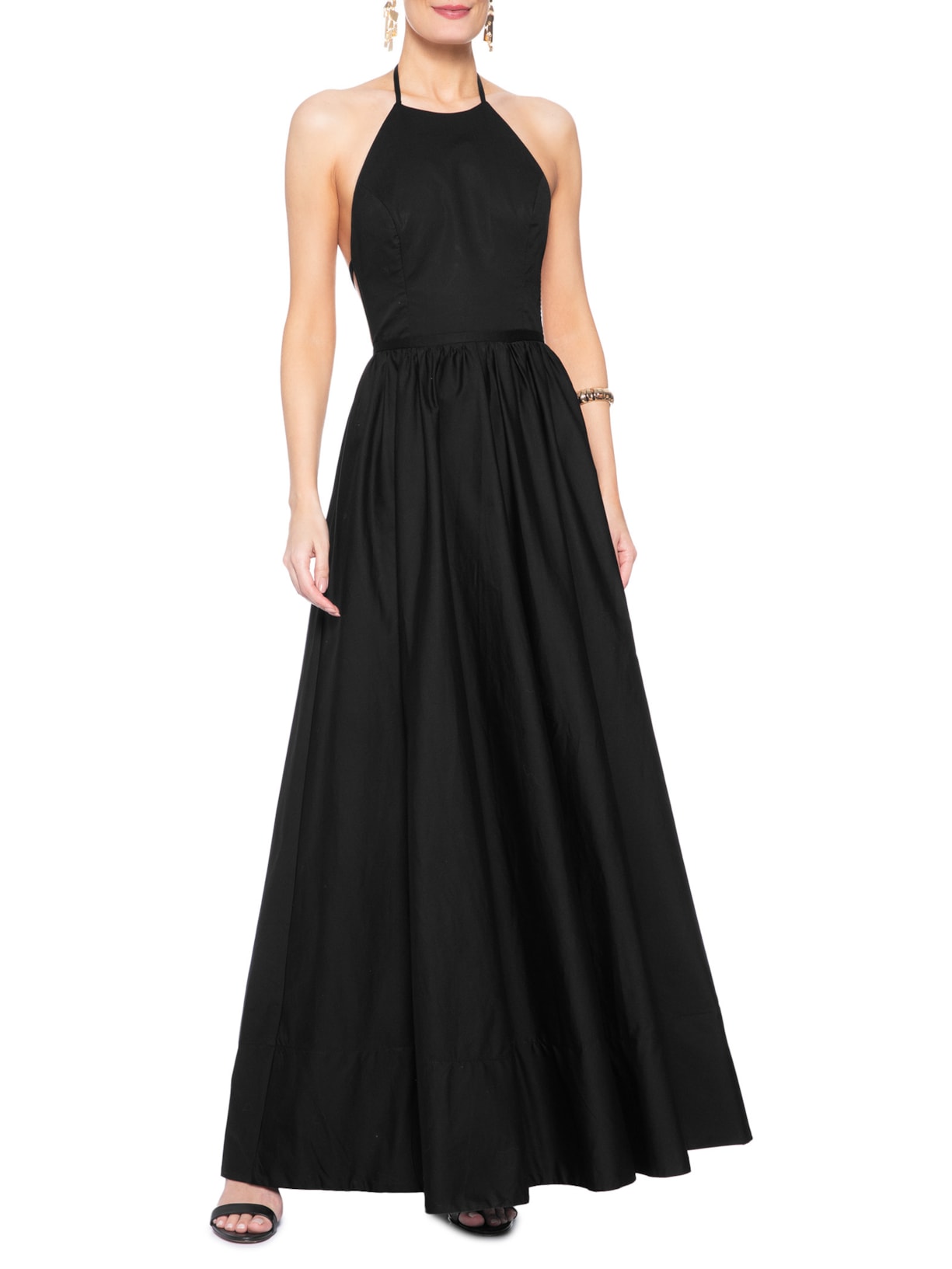 Vestido Longo Lais Tricoline – Preto Fabulous Agilitá