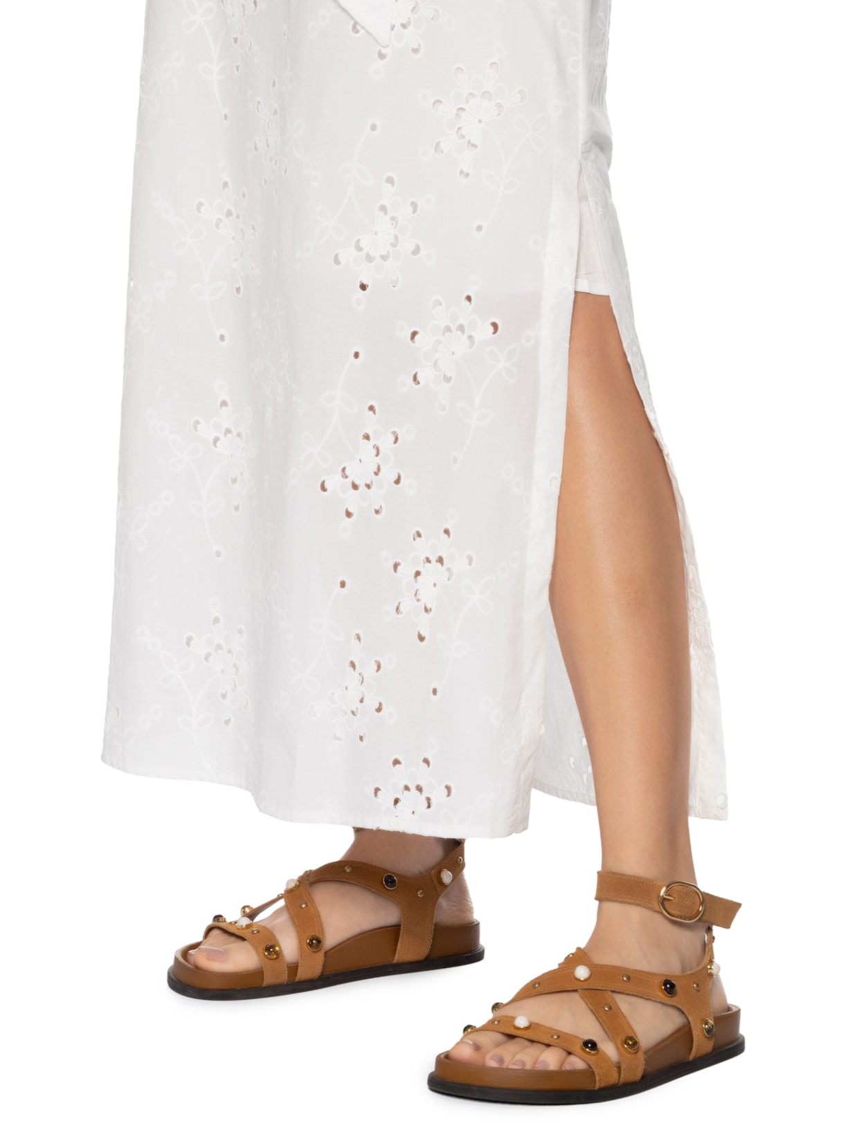 Vestido Longo Laise Branco Maria Filó