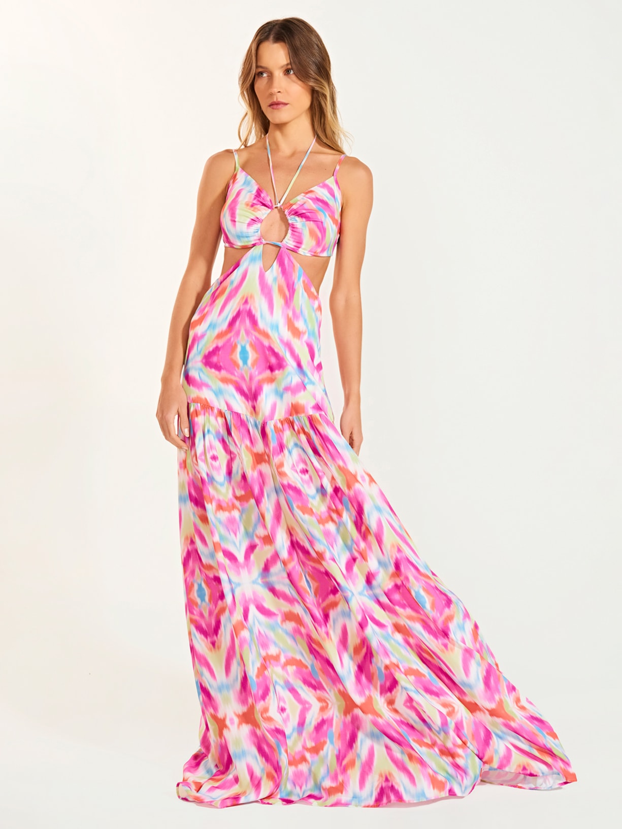 Vestido Longo Lara Rosa Triya