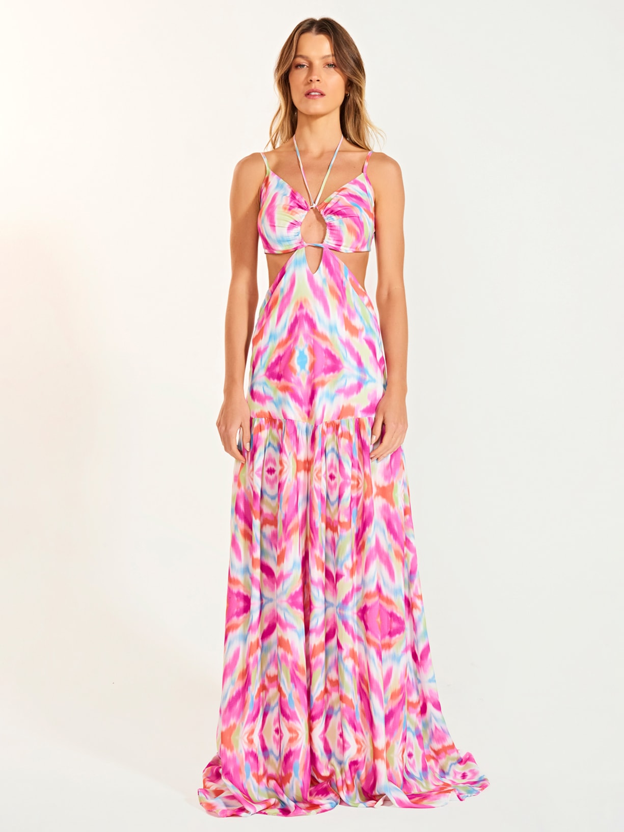 Vestido Longo Lara Rosa Triya