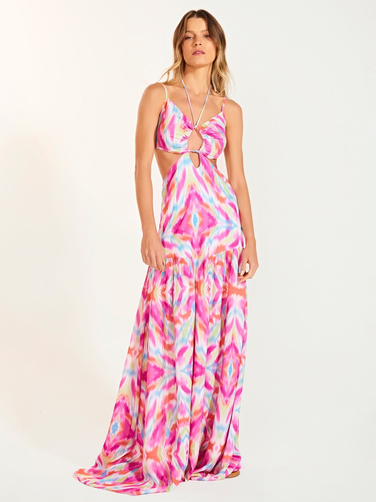 Vestido Longo Lara Rosa Triya