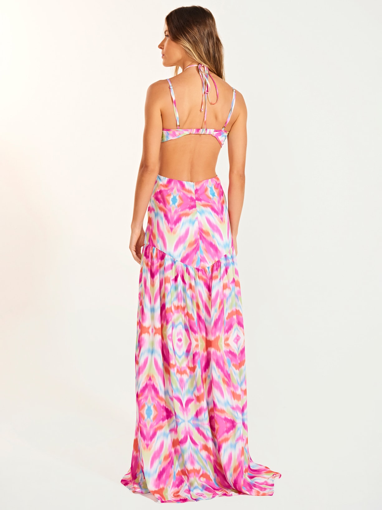 Vestido Longo Lara Rosa Triya