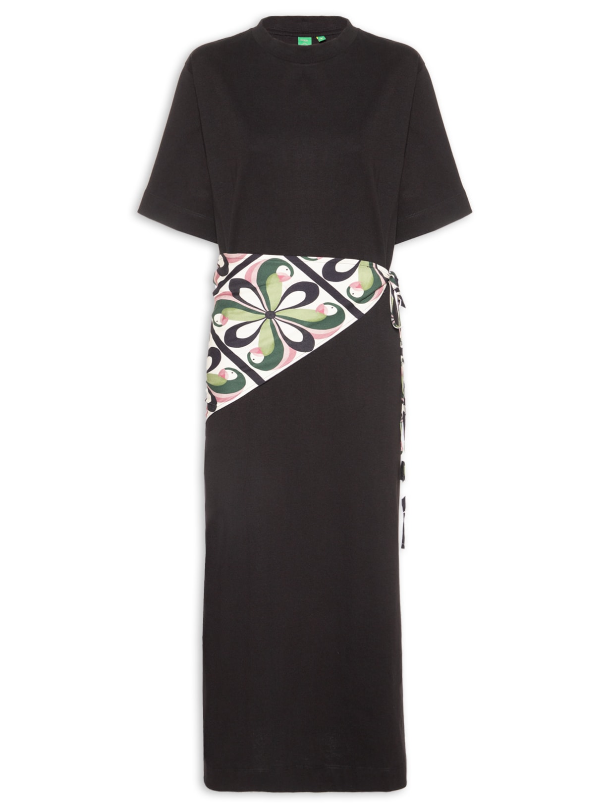 Vestido Longo Lenço Ararinha – Preto Farm