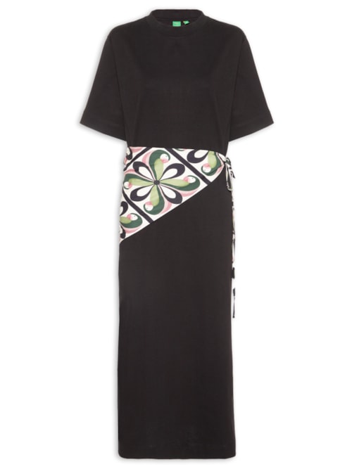 Vestido Longo Lenço Ararinha – Preto