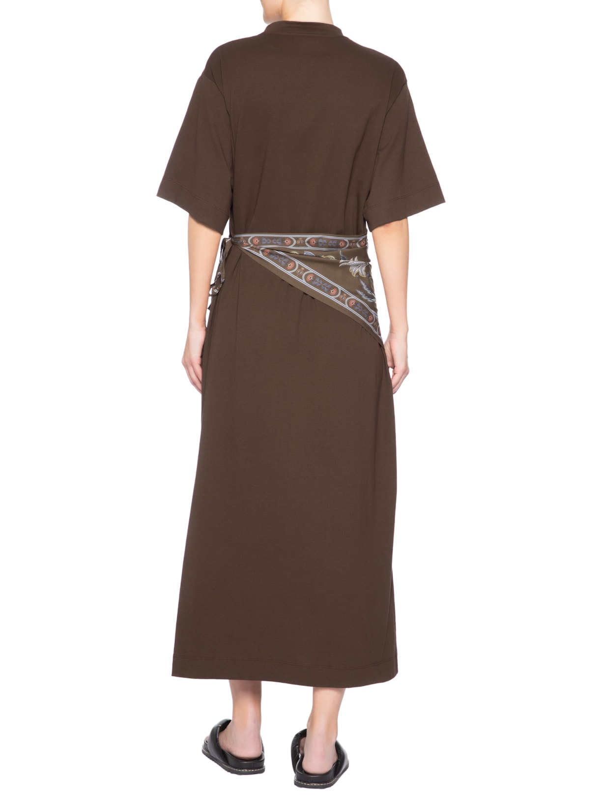 Vestido Longo Lenço Flor do Deserto – Marrom Farm