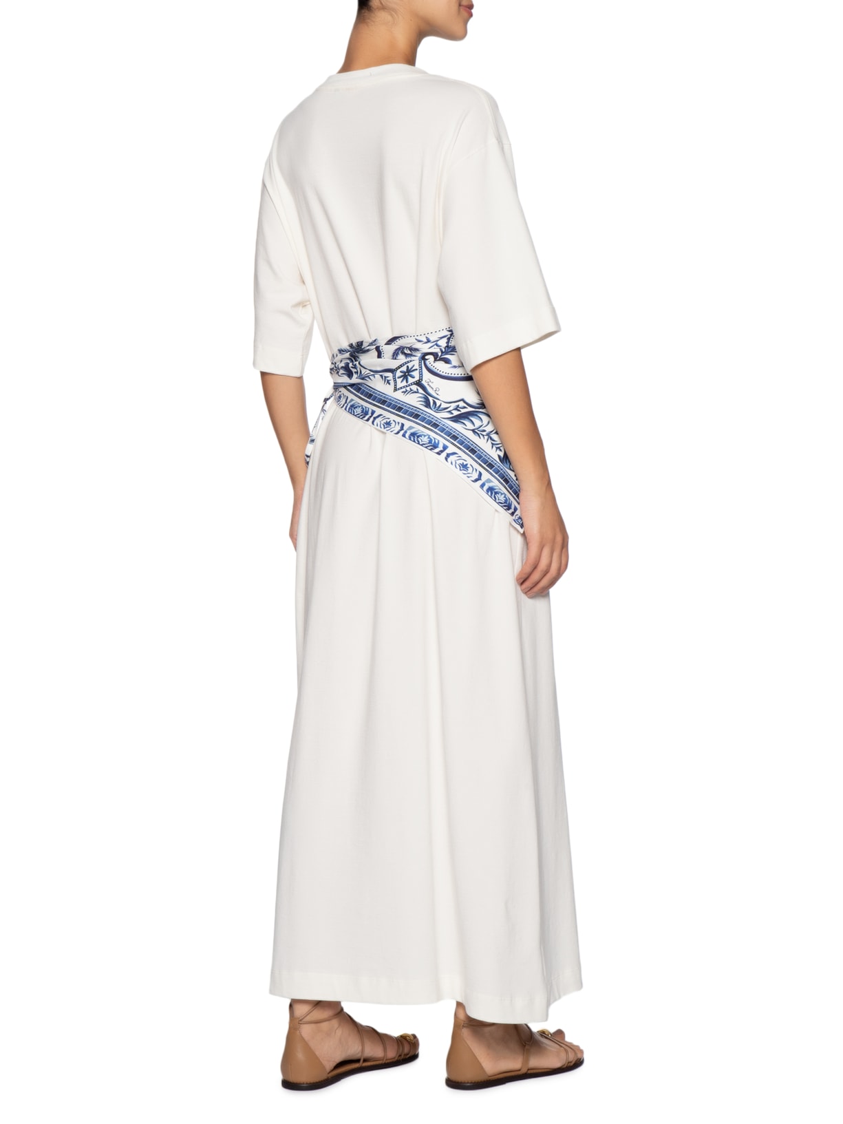 Vestido Longo Lenço Maravilha Branco Farm