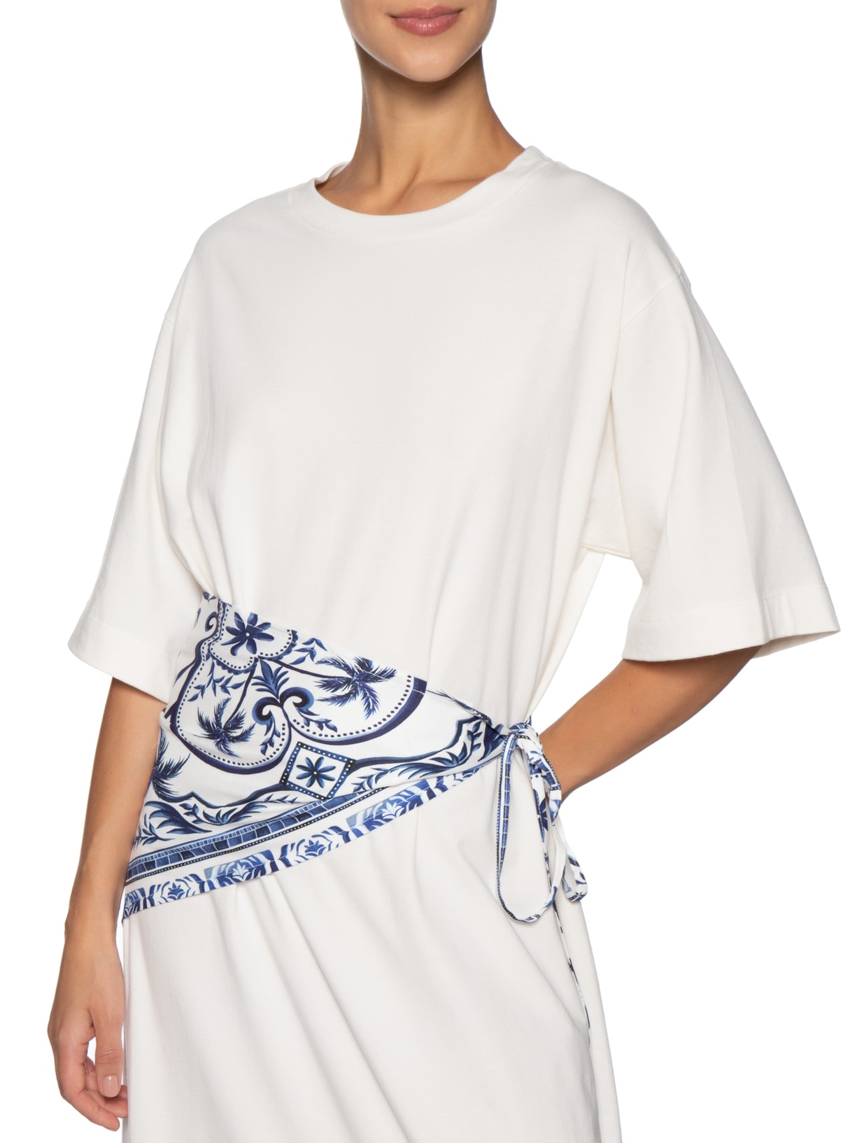 Vestido Longo Lenço Maravilha Branco Farm