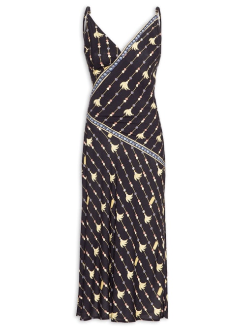 Vestido Longo Lenço Petra – Preto