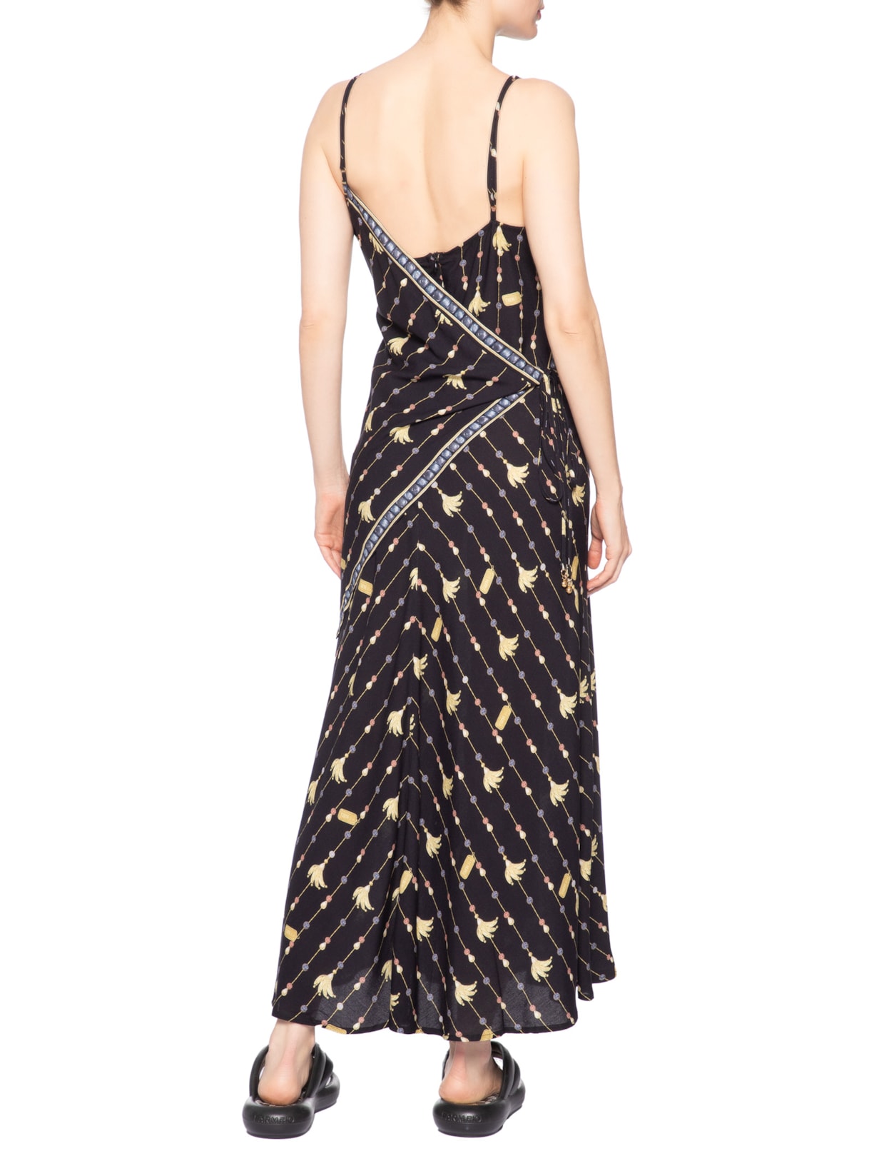 Vestido Longo Lenço Petra – Preto Farm