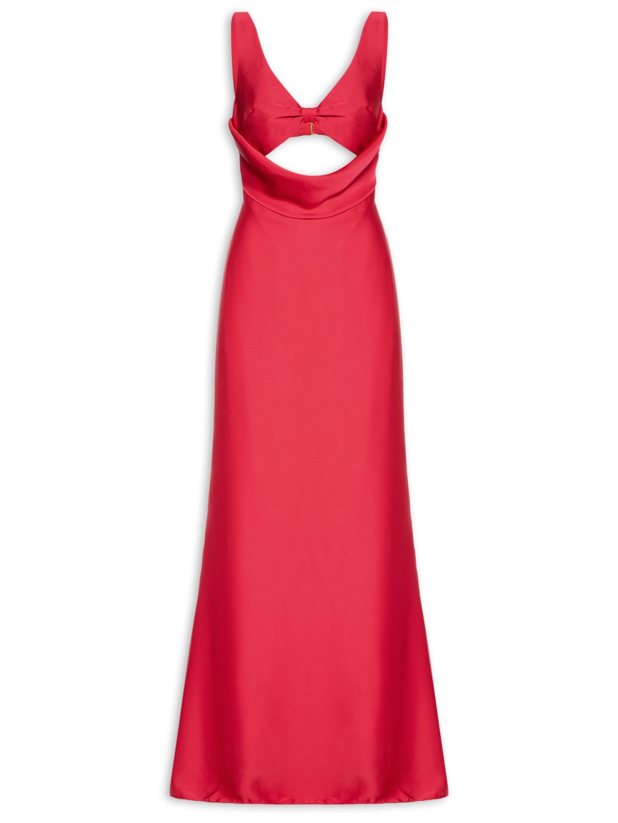 Vestido Longo Leona Abertura Frontal - Vermelho