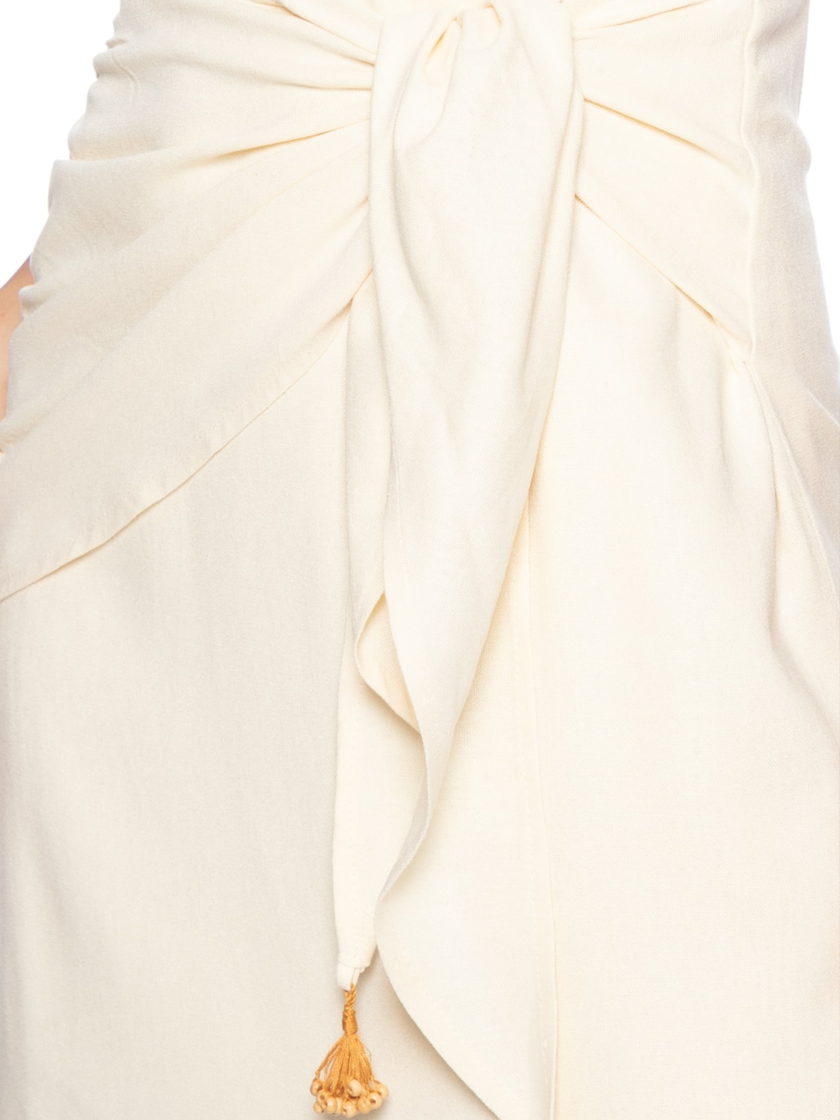 Vestido Longo Linho Pareô Amarelo Dress To