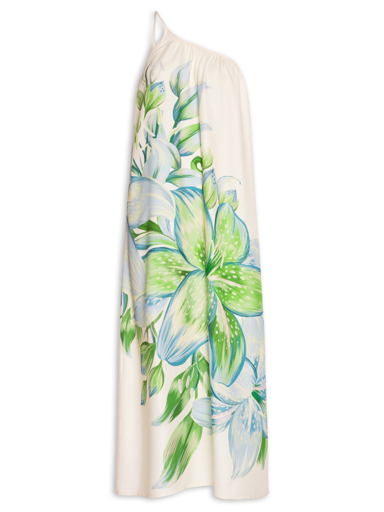 Vestido Longo Lírio Tropical - Bege