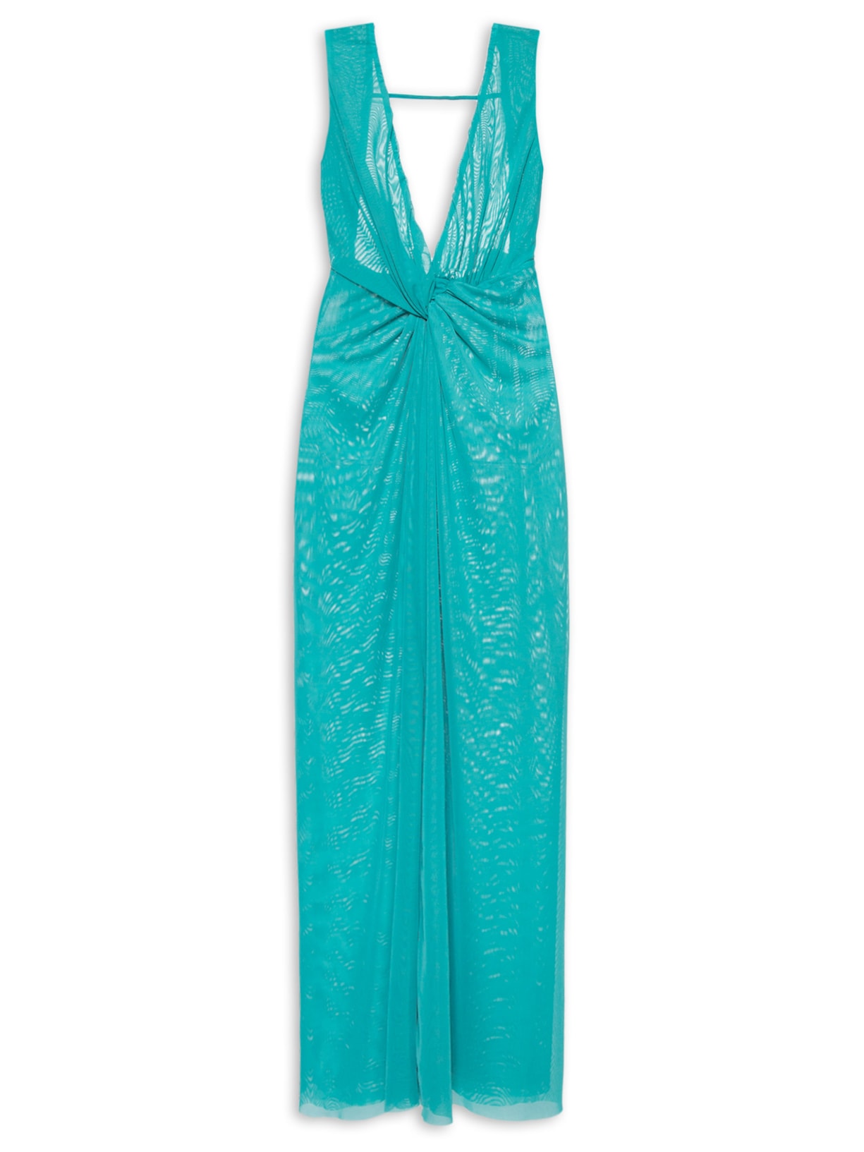 Vestido Longo Liso - Verde