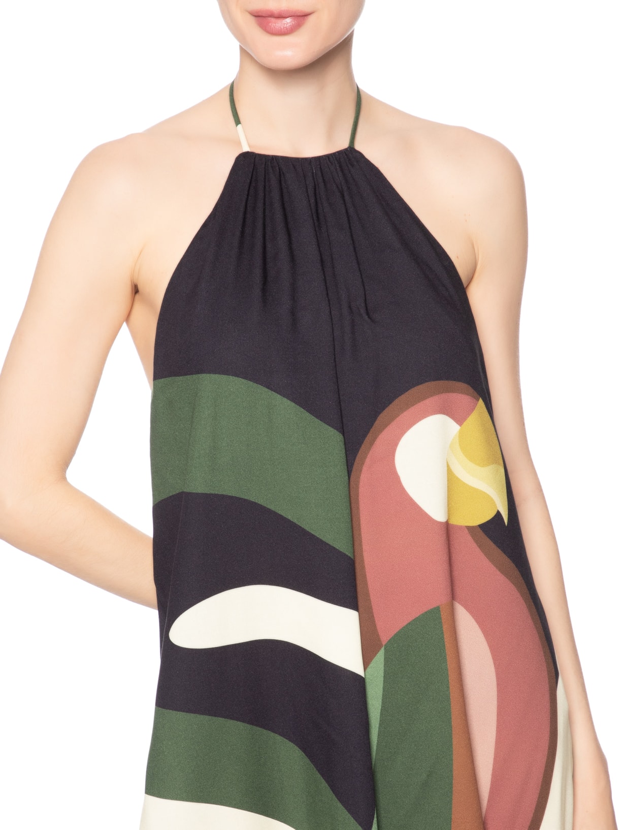 Vestido Longo Listra Arara – Verde Farm
