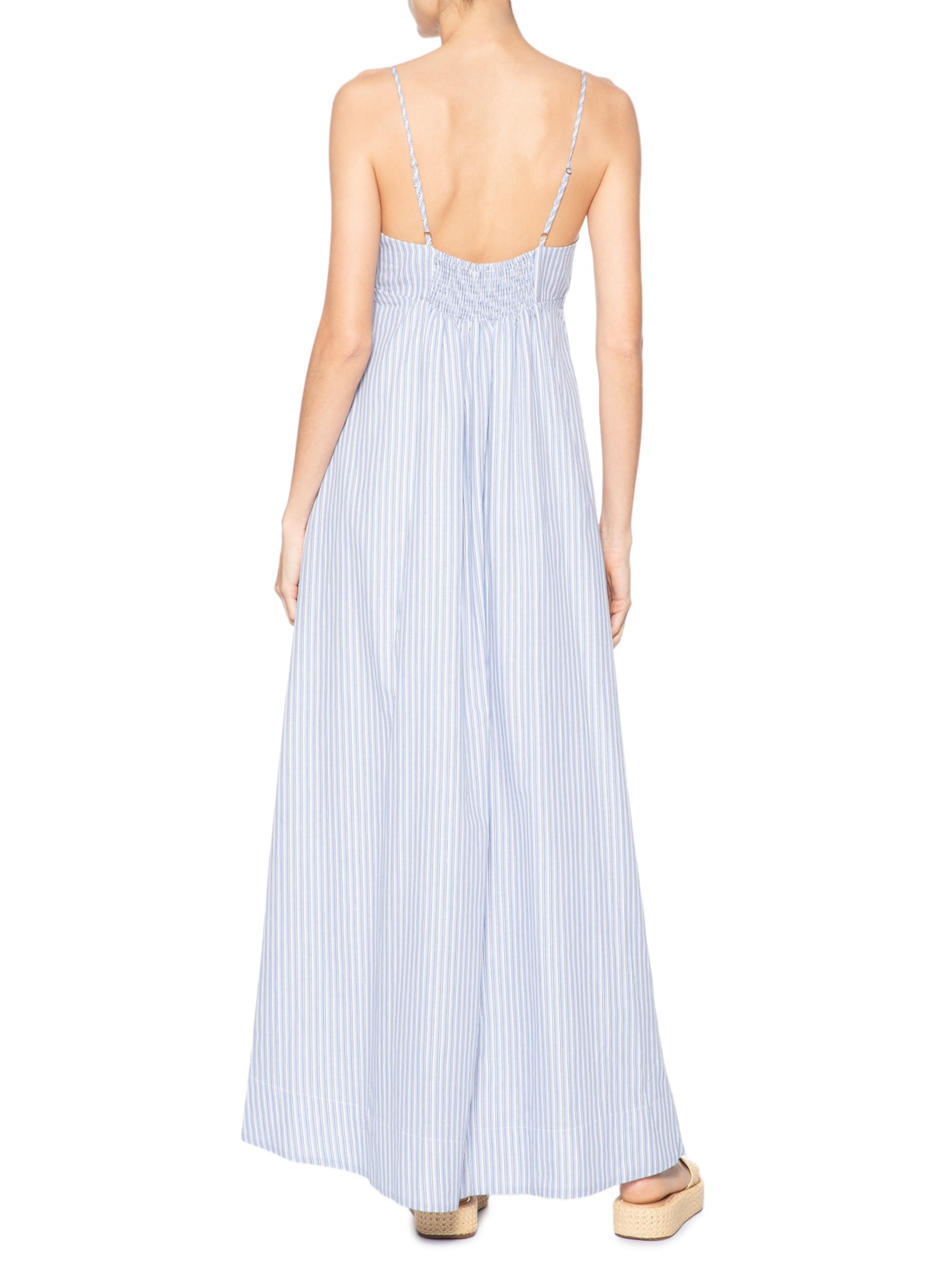 Vestido Longo Listra Azul Farm