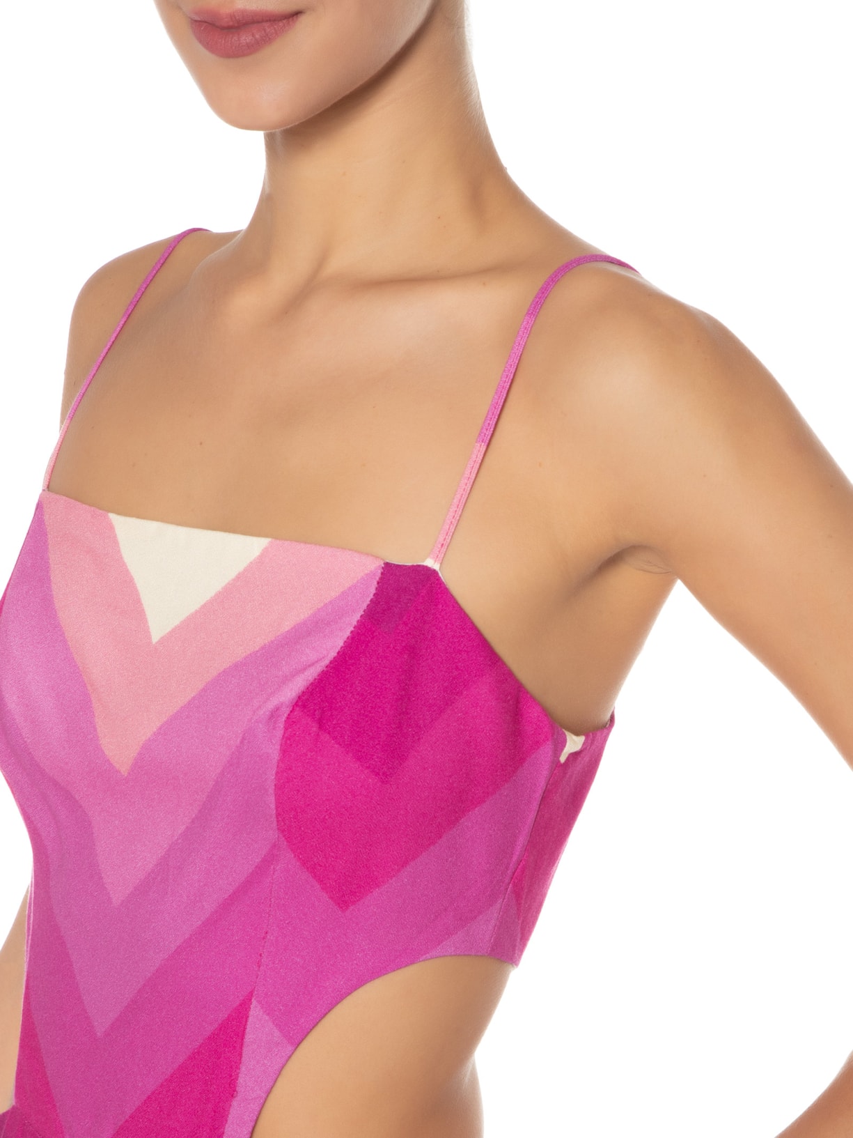 Vestido Longo Listra Coração Rosa Farm