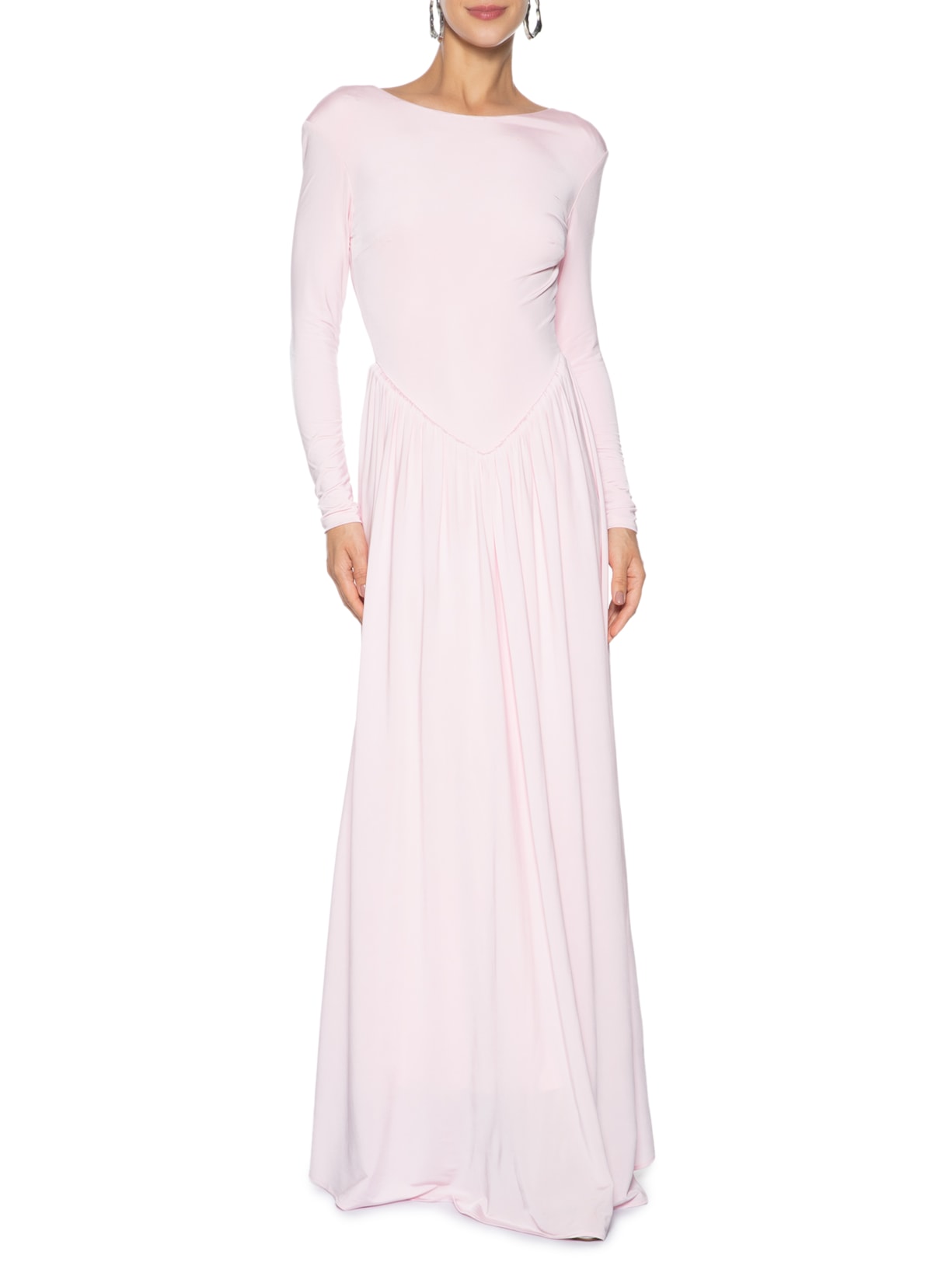 Vestido Longo Lizie Cintura V Rosa Fabulous Agilitá