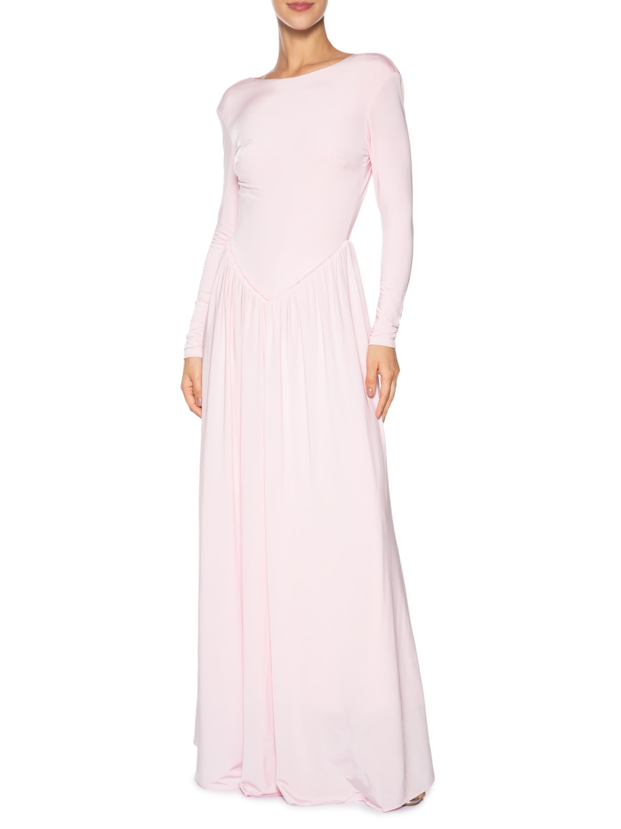 Vestido Longo Lizie Cintura V Rosa Fabulous Agilitá