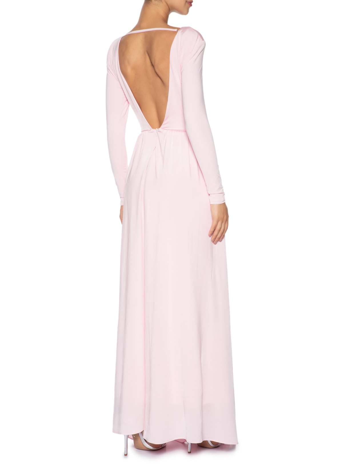 Vestido Longo Lizie Cintura V Rosa Fabulous Agilitá