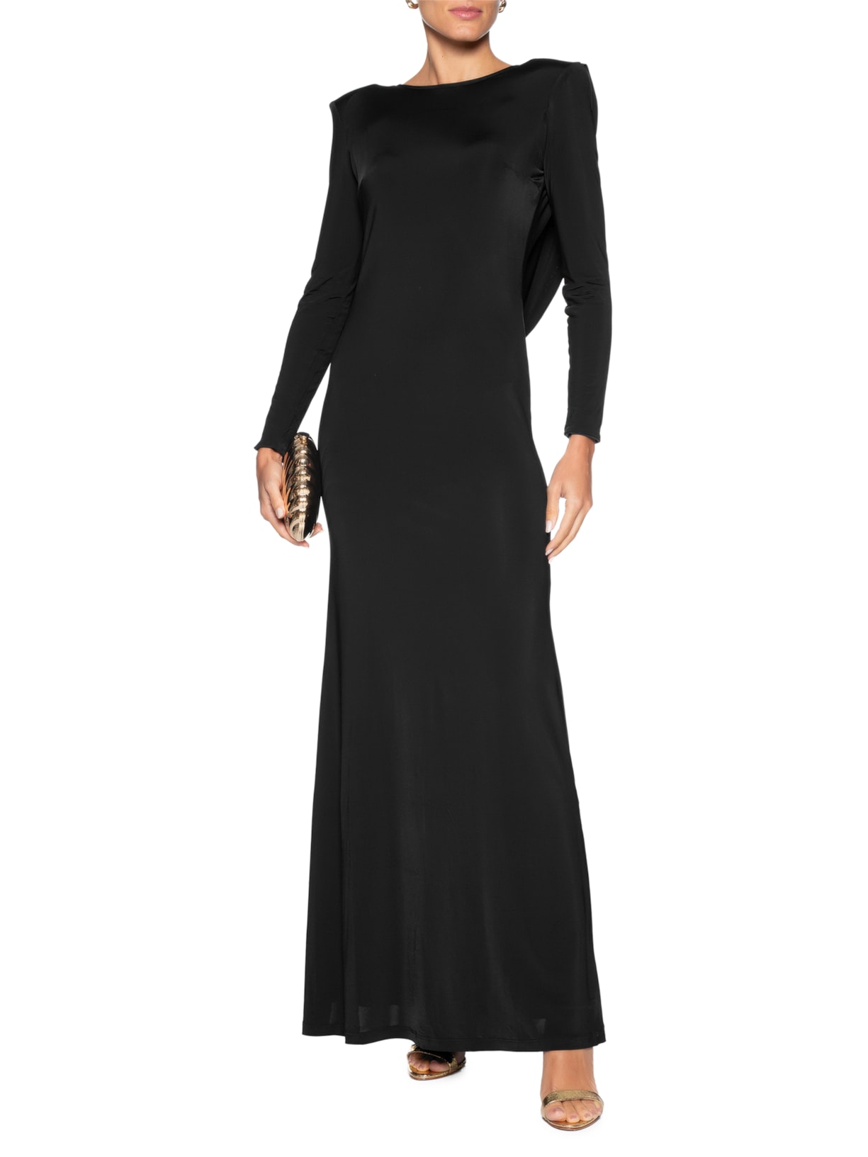 Vestido Longo Lu Degage Preto Fabulous Agilitá