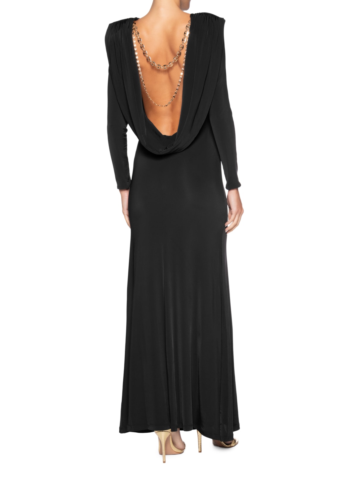 Vestido Longo Lu Degage Preto Fabulous Agilitá