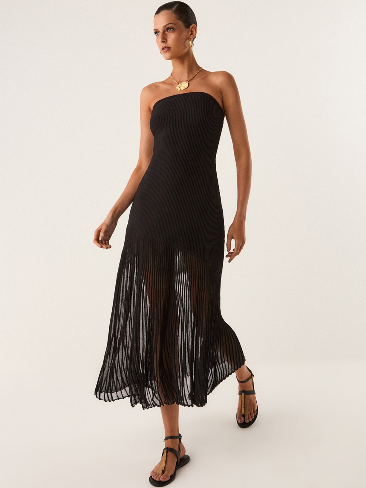 Vestido Longo Lucia Tricot Preto Vix