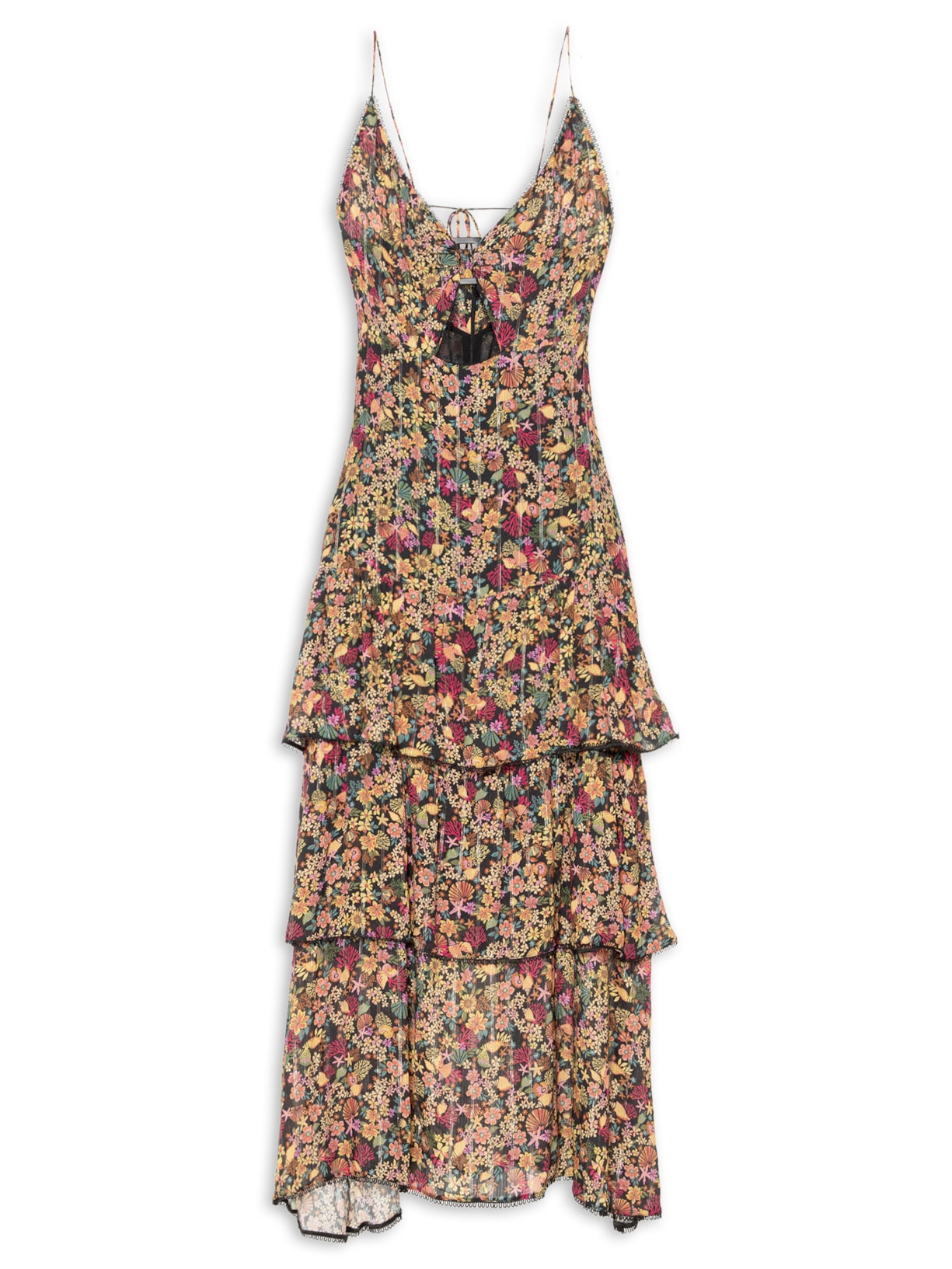 Vestido Longo Lurex água Doce - Preto