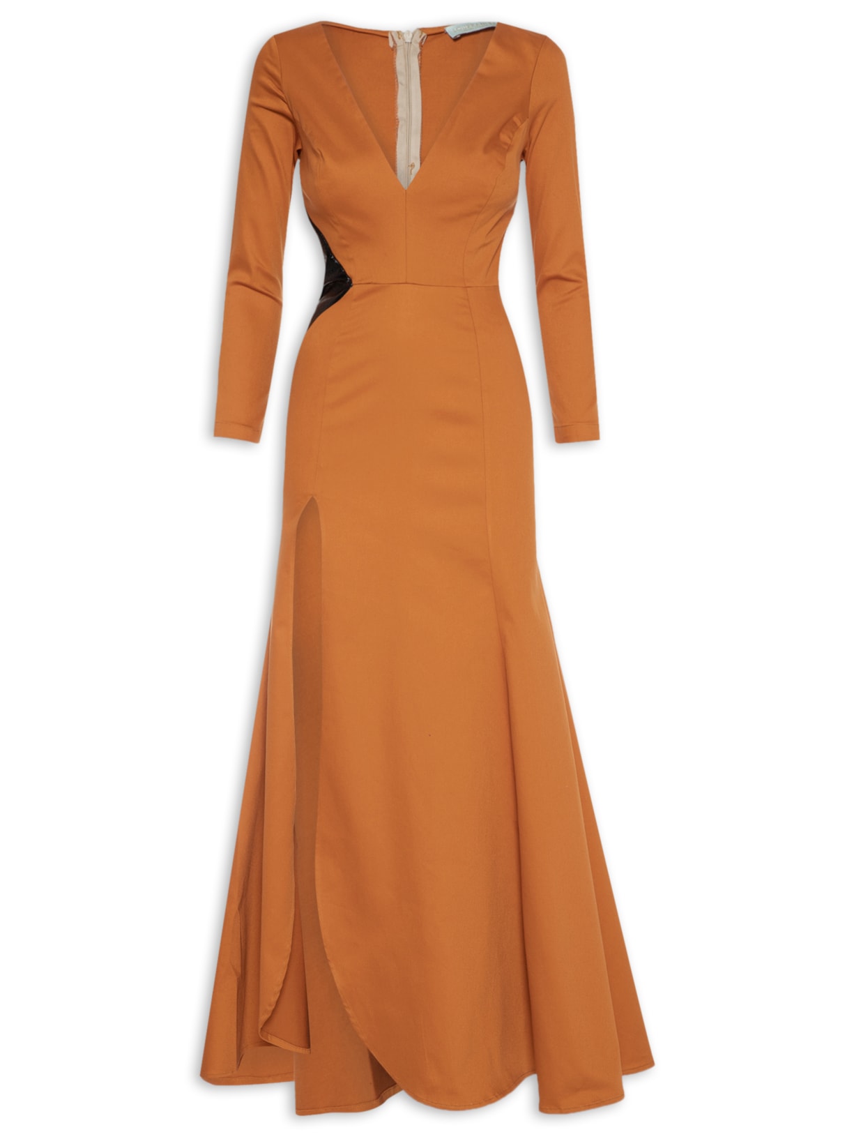 Vestido Longo Magia Do Fogo - Marrom