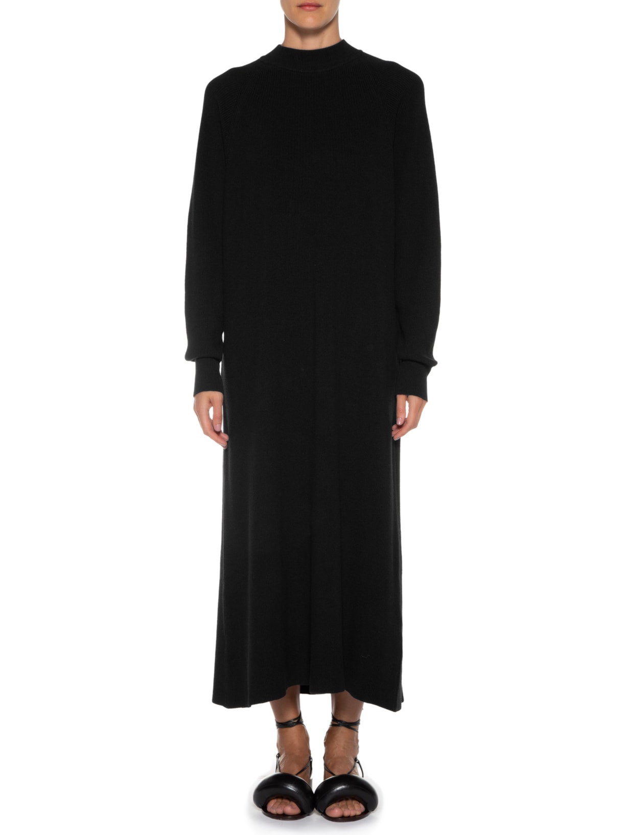 Vestido Longo Mangas Bufantes Preto Anselmi