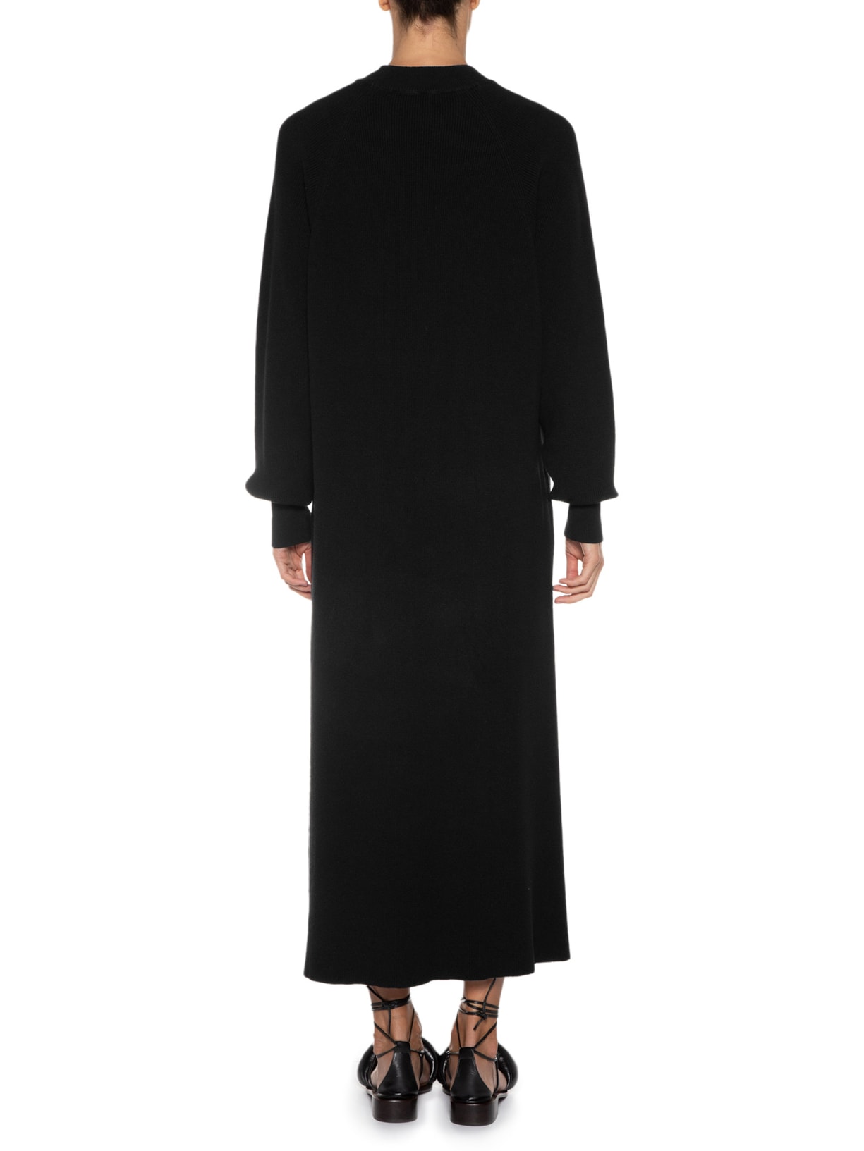 Vestido Longo Mangas Bufantes Preto Anselmi