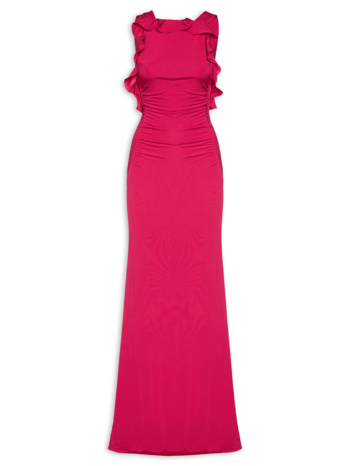 Vestido Longo Manuela Meia Lua - Vermelho