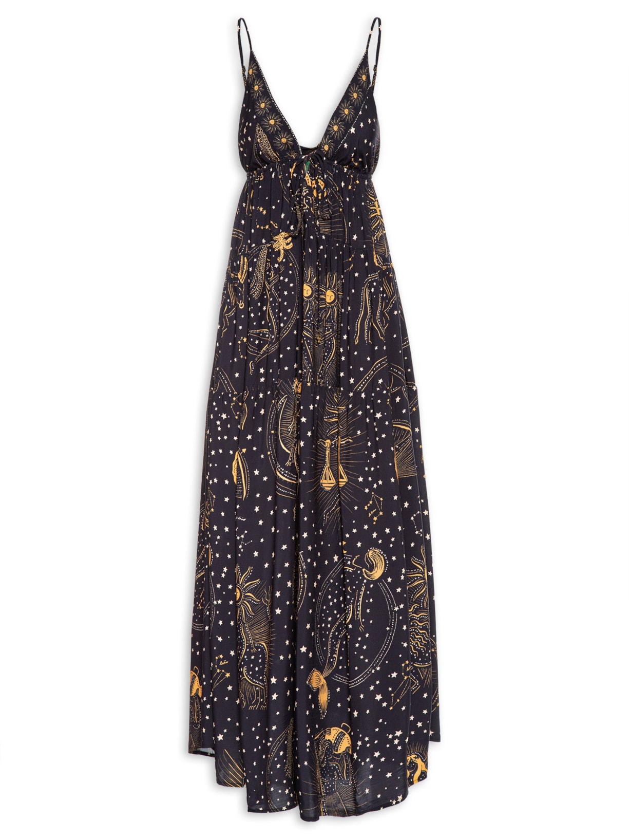 Vestido Longo Mapa Astral - Preto