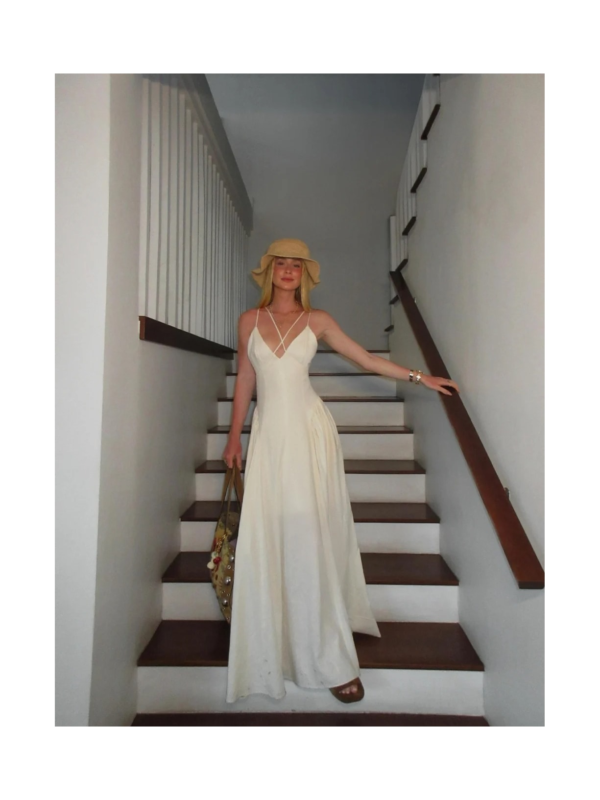 Vestido Longo Mareh Tartaruga Off White Shop Ginger