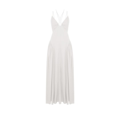Vestido Longo Mareh Tartaruga Off White