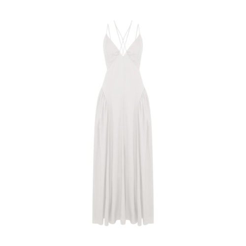 Vestido Longo Mareh Tartaruga Off White