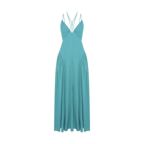 Vestido Longo Mareh Tartaruga Verde