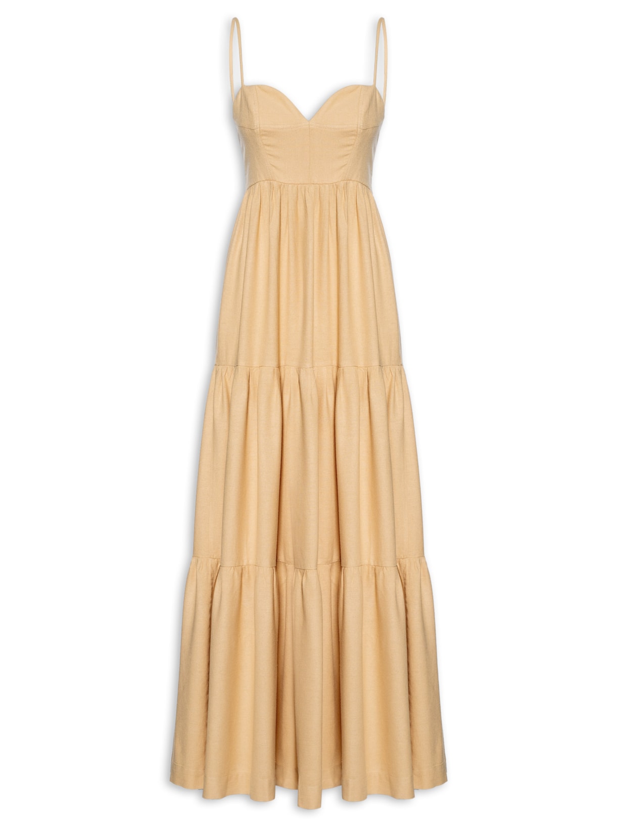 Vestido Longo Marias - Bege