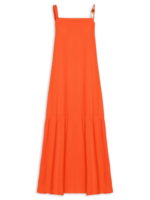 Vestido Longo Marias Detalhe Alcinha - Laranja