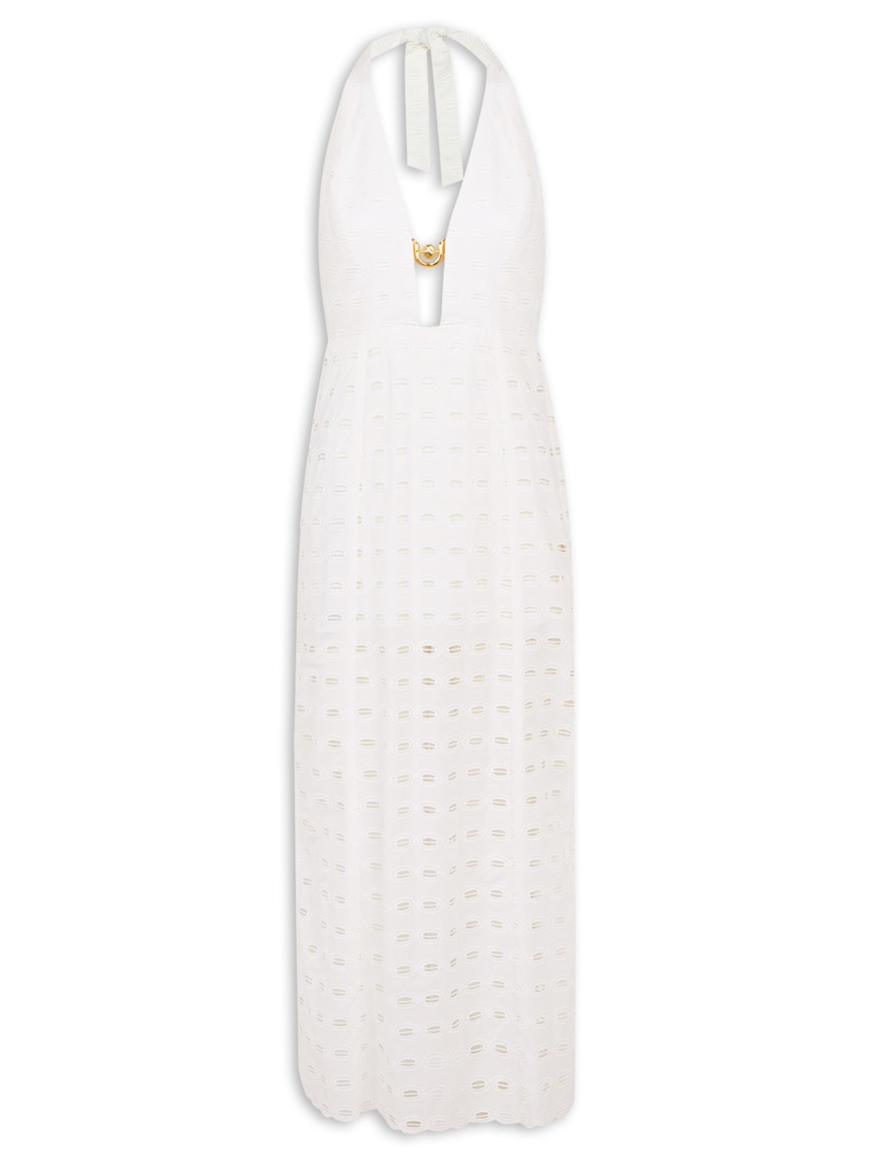 Vestido Longo Maryse Detalhe - Off White