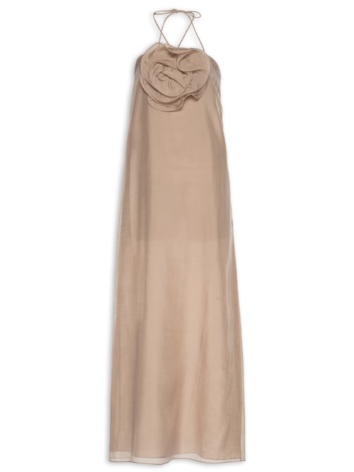 Vestido Longo Maxi Flower - Rosa