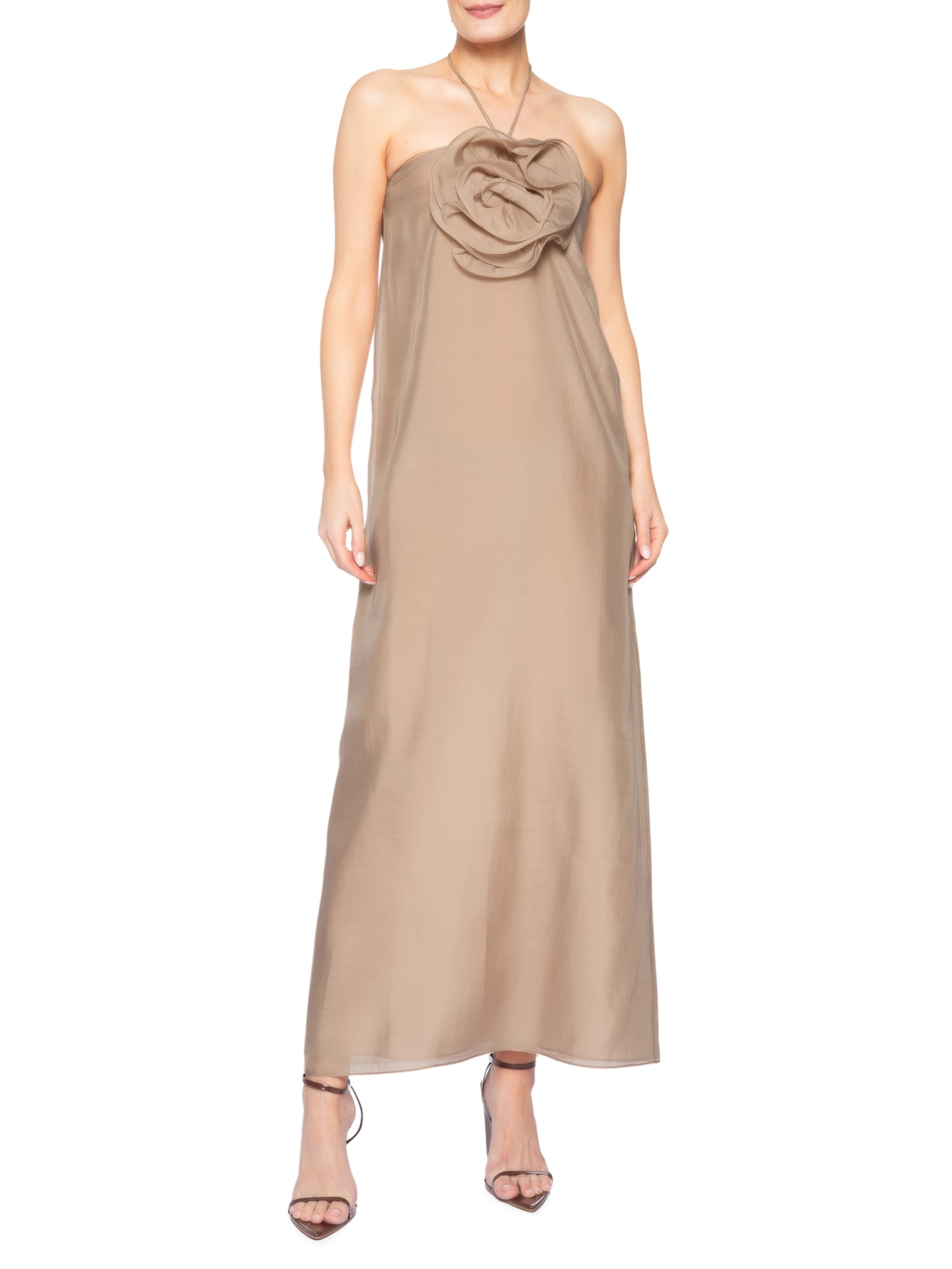 Vestido Longo Maxi Flower Rosa Adriana Degreas