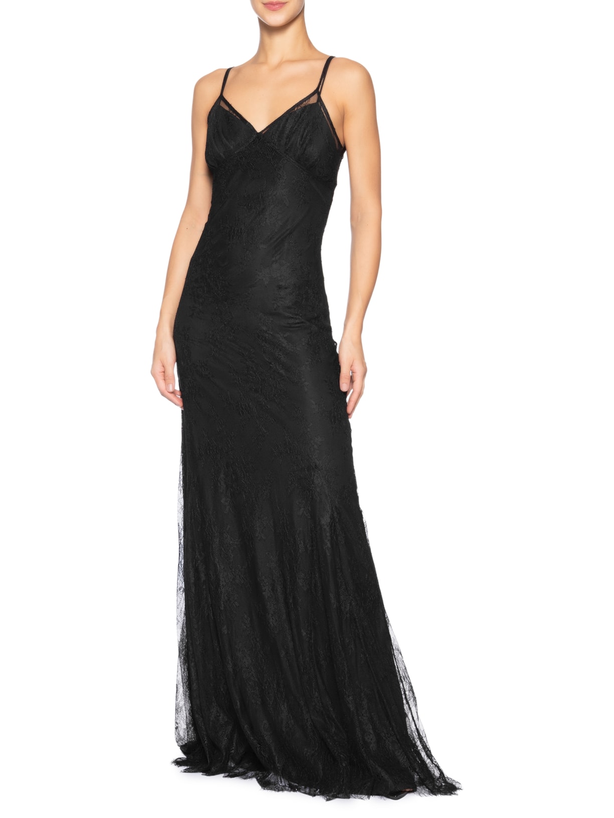 Vestido Longo Megan Renda Preto Fabulous Agilitá