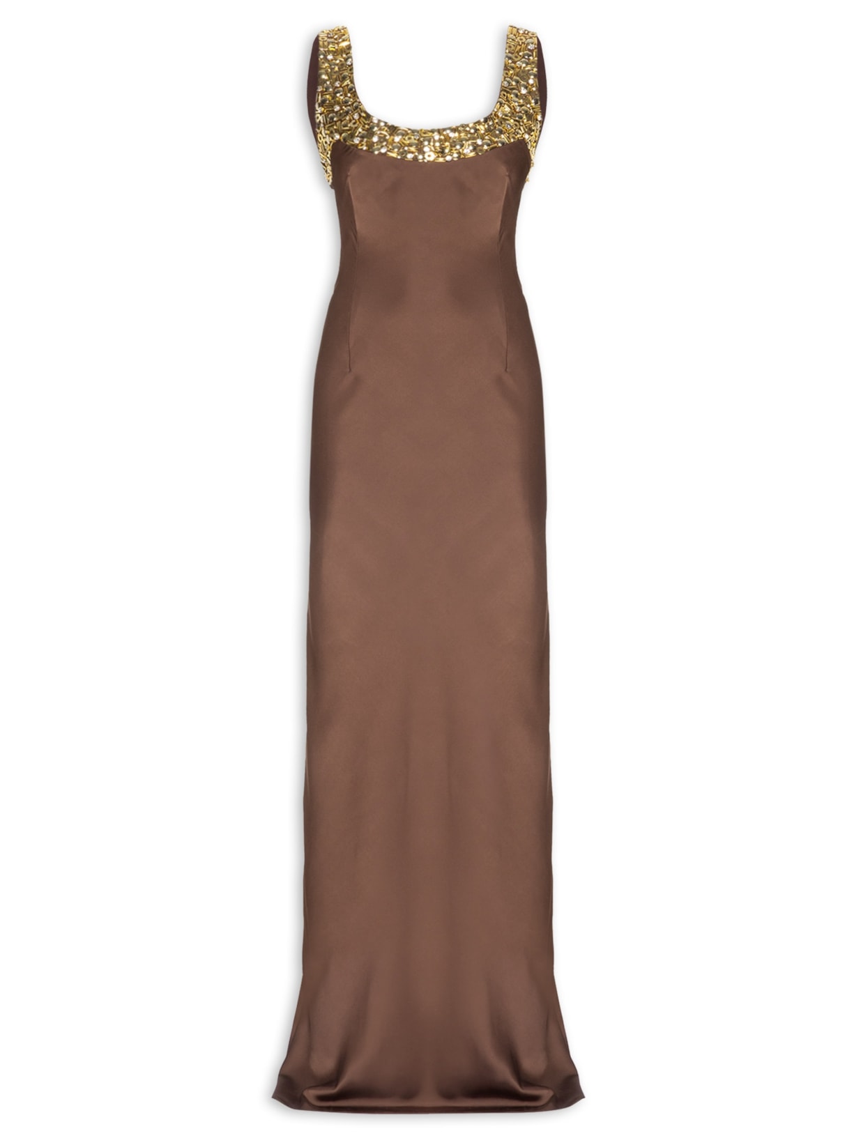 Vestido Longo Melissa Bordado – Marrom Fabulous Agilitá
